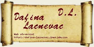 Dafina Lačnevac vizit kartica